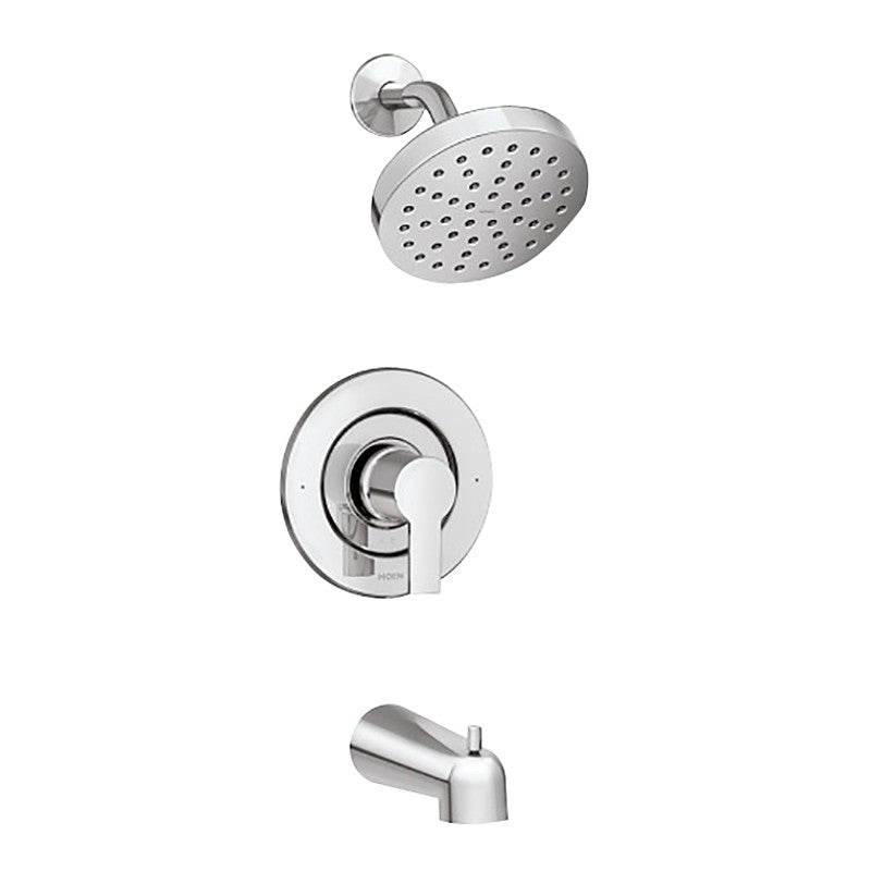 Moen Rinza Posi-Temp 82628 Tub and Shower Faucet, Single Function Showerhead, 1.75 gpm Showerhead, 1 Spray Settings