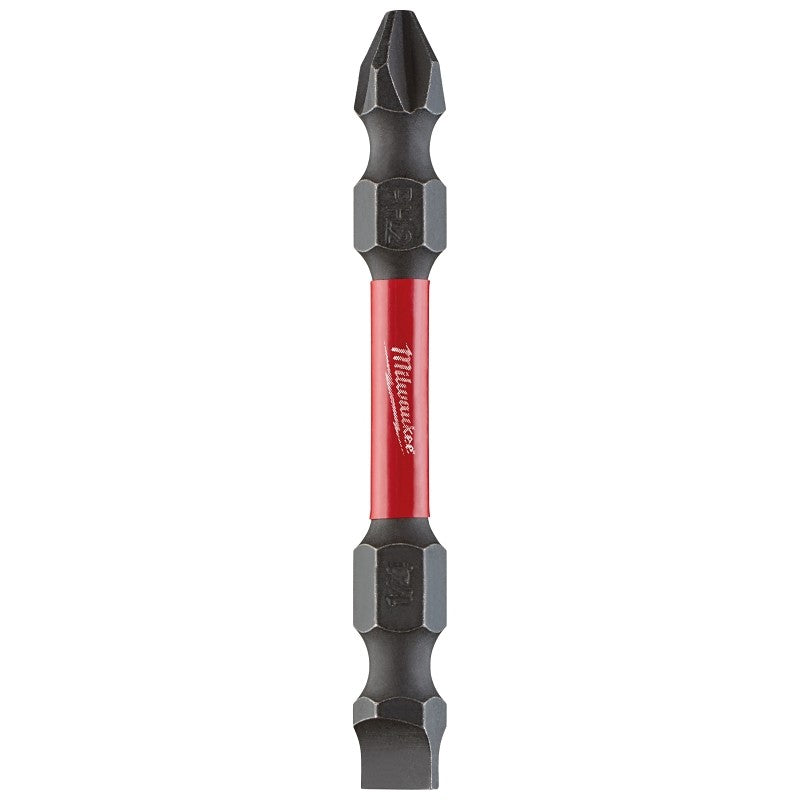 Milwaukee SHOCKWAVE 48-32-4310 Power Bit, #2, #10 Drive, Phillips, Slotted Drive, 1/4 in Shank, Hex Shank, S2 Steel