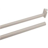 Adjustable Closet Rod With Ends 30 Inch To 48 Inch Steel Painted White