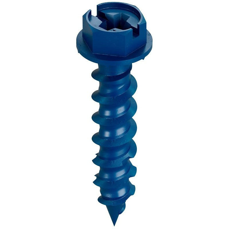 Simpson Strong-Tie Titen Turbo TNT25114HC75 Screw Anchor, 1/4 in Dia, 1-1/4 in L, Carbon Steel, Ceramic-Coated/Zinc