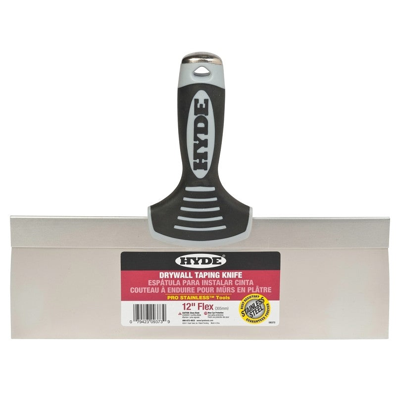 Hyde 09373 Knife, 12 in W Blade, 3 in L Blade, Stainless Steel Blade, Single-Edge Blade, Soft-Grip Handle