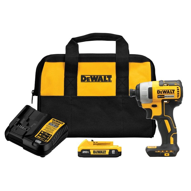 DEWALT DCF787E1 Impact Driver Kit, Battery Included, 20 V, 1/4 in Drive, Hex Drive, 3200 ipm