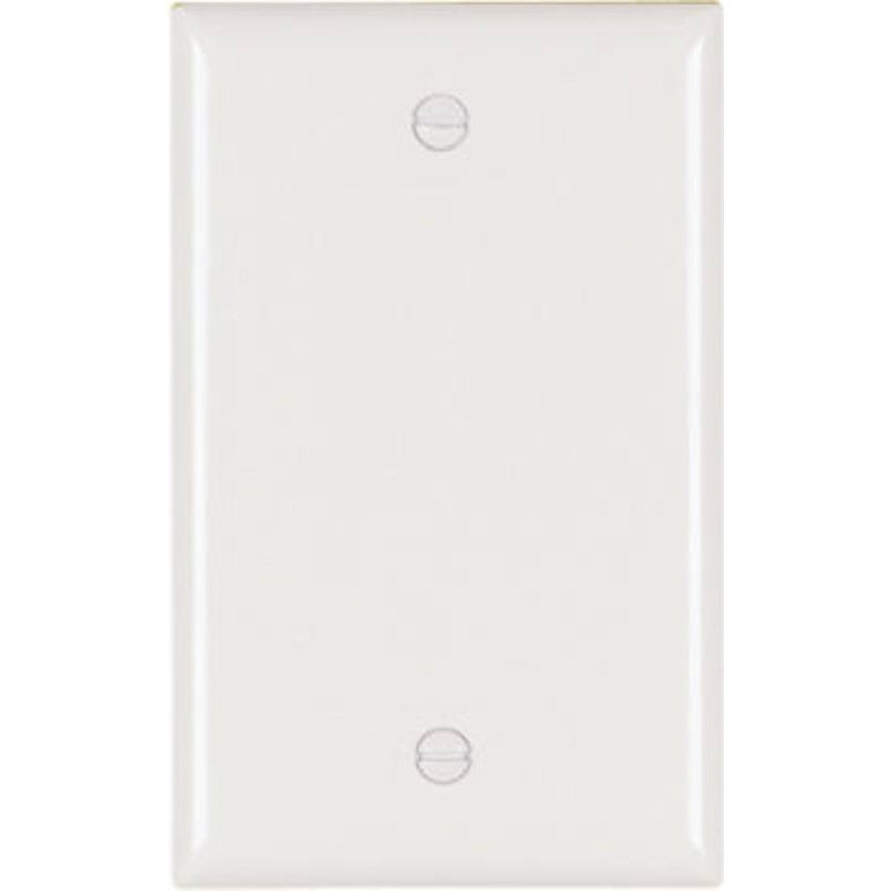 Legrand TP13WCC30 Blank Wallplate, 4.69 in L, 2.94 in W, 0.16 in Thick, 1-Gang, Nylon, White, Box