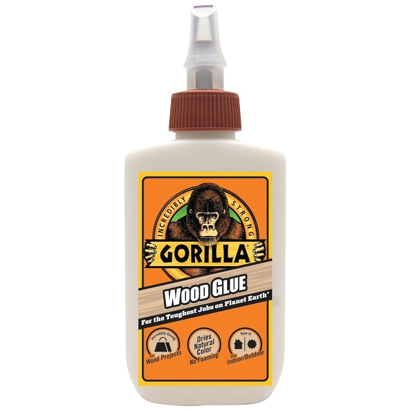 Gorilla 6202003 Wood Glue, Light Tan, 4 oz Bottle