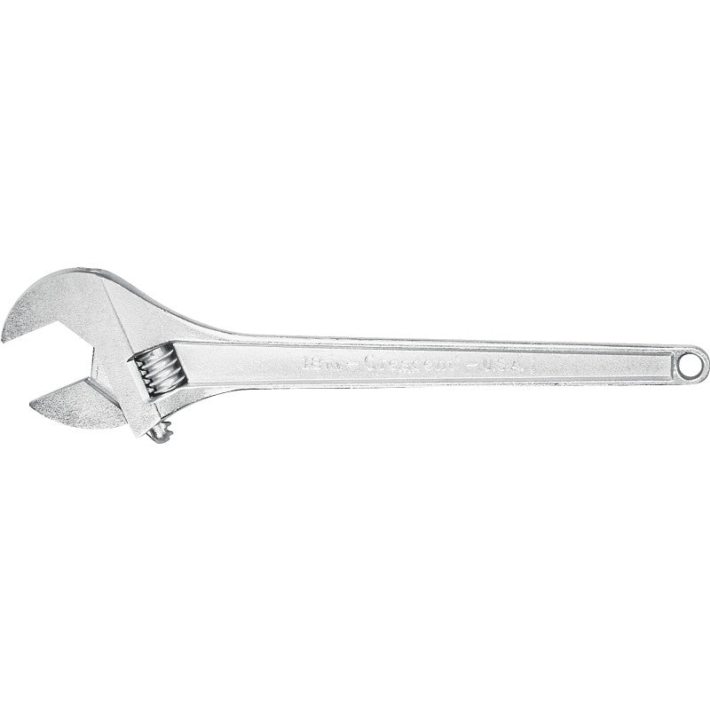 Crescent AC115 Adjustable Wrench, 15 in OAL, 1.688 in Jaw, Steel, Chrome, I-Beam Handle