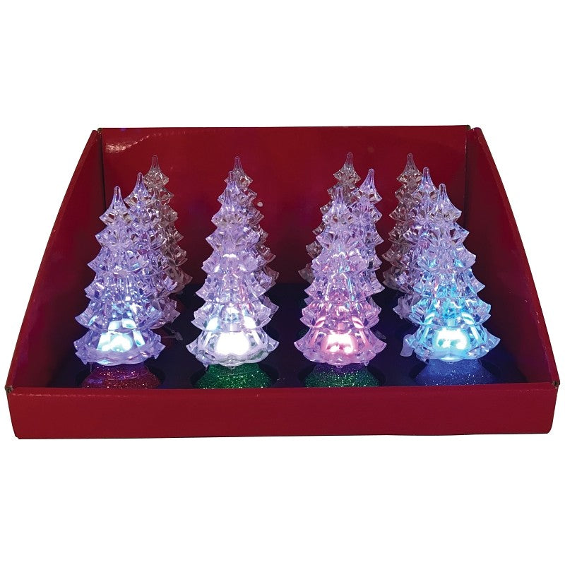 Hometown Holidays 21323 Christmas Ornament Assortment, Christmas Tree, LED Bulb (Pack of 12)