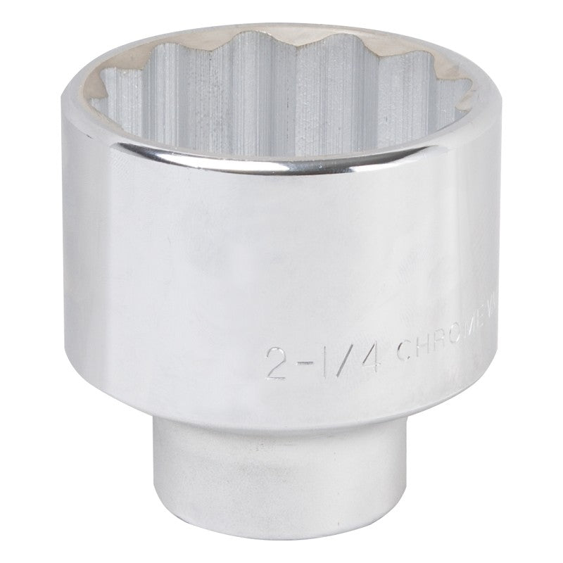 Vulcan MT-SS6072 Drive Socket, 2-1/4 in Socket, 3/4 in Drive, 12-Point, Chrome Vanadium Steel, Chrome