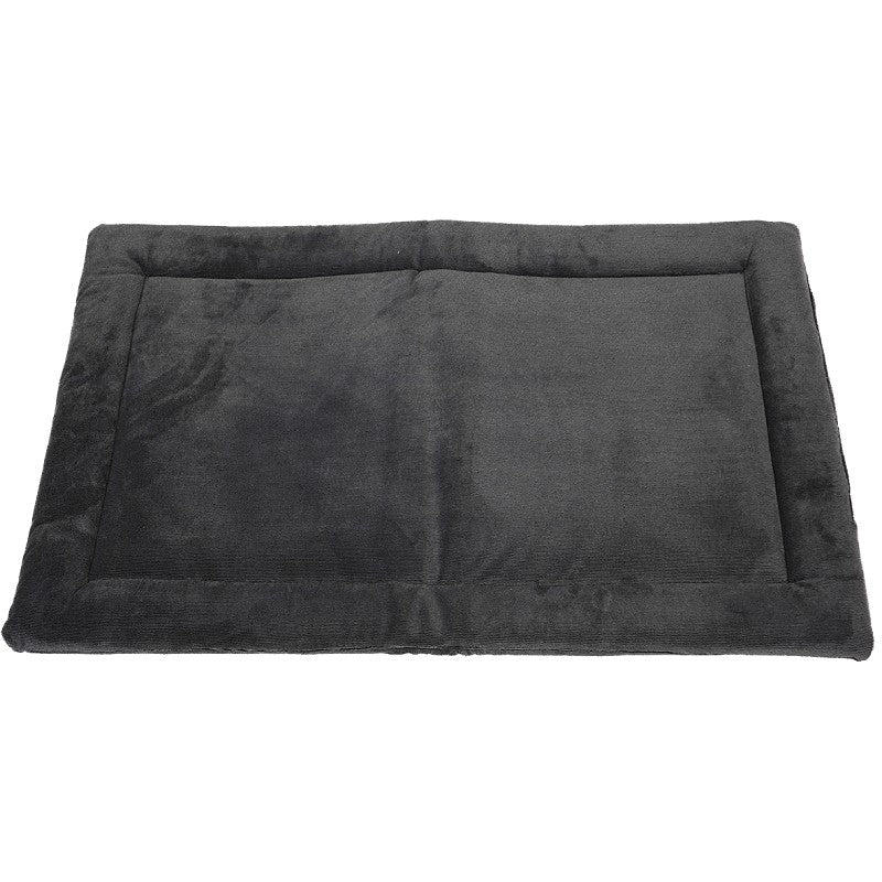 Petmate 26597 Kennel Mat, 32 in L, 21 in W, Rectangle, Polyester Fill, Woven Plush Fabric, Gray, Machine Washable