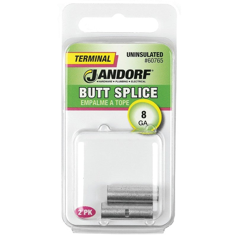 Jandorf 60765 Butt Splice Connector, 8 AWG Wire, Copper Contact