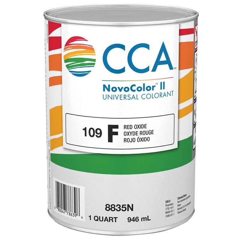 CCA NovoColor II Series 076.008835N.005 Universal Colorant, Red Oxide, Liquid, 1 qt