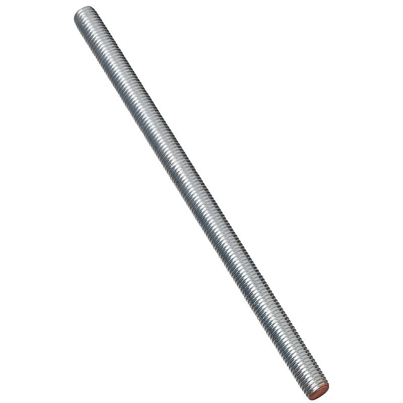 National Hardware N179-366 Threaded Rod, 5/8-11 Thread, 12 in L, A Grade, Steel, Zinc, UNC Thread