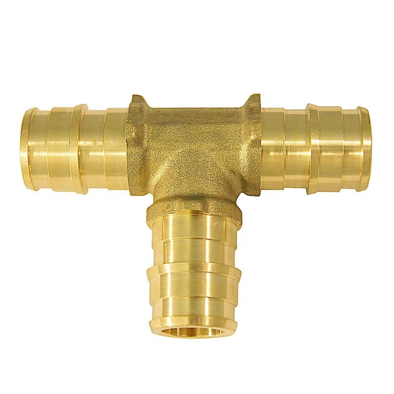Apollo EPXT12 Pipe Tee, 1/2 in, Barb, Brass, 200 psi Pressure