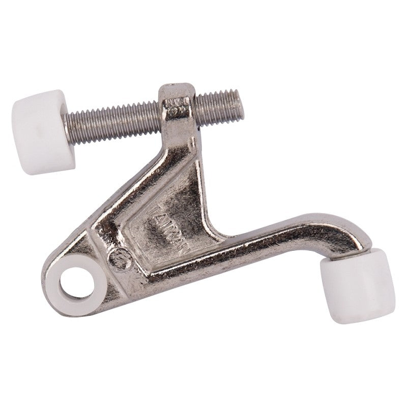 ProSource H20-B032C-PS Heavy-Duty Hinge Pin Door Stop, 2-3/4 in Projection, Die-Cast Zinc & Plastic, Chrome