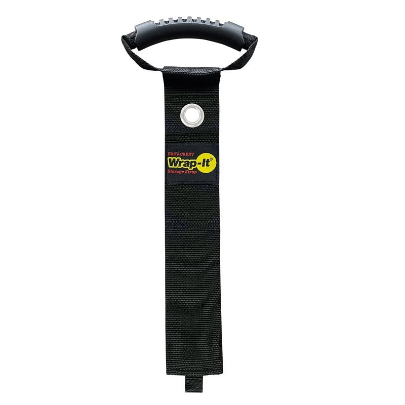 Wrap-It Storage Easy Carry 100-HG-28BX Storage Strap, 2-1/2 in W, 28 in L, Polypropylene, Black, 100 lb Working Load
