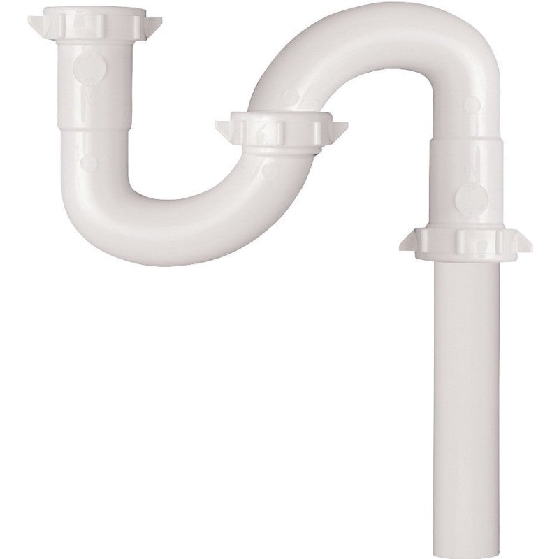 Plumb Pak PP943W S-Trap, 1-1/4 in, White