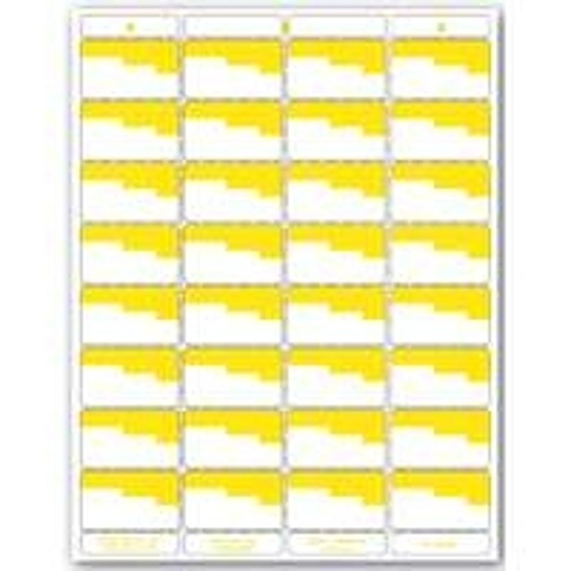 Centurion UN OR4P Laser Bin Label, 8-1/2 in L, 11 in W, White/Yellow Background