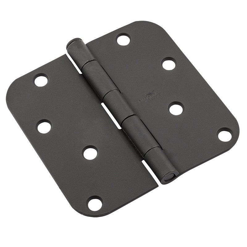 National Hardware 512 Series N830-429 Door Butt Hinge, Black, 4 in H Frame Leaf, Steel, 55 lb, 1/BAG