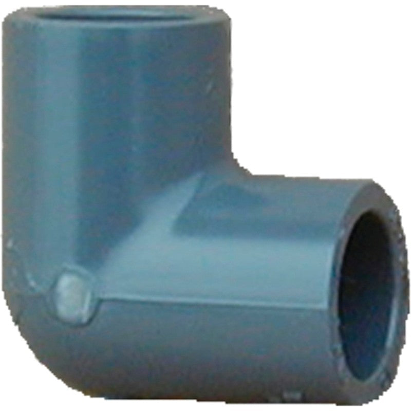 Lasco 806010BC Pipe Elbow, 1 in, Slip, 90 deg Angle, PVC, Gray, SCH 80 Schedule