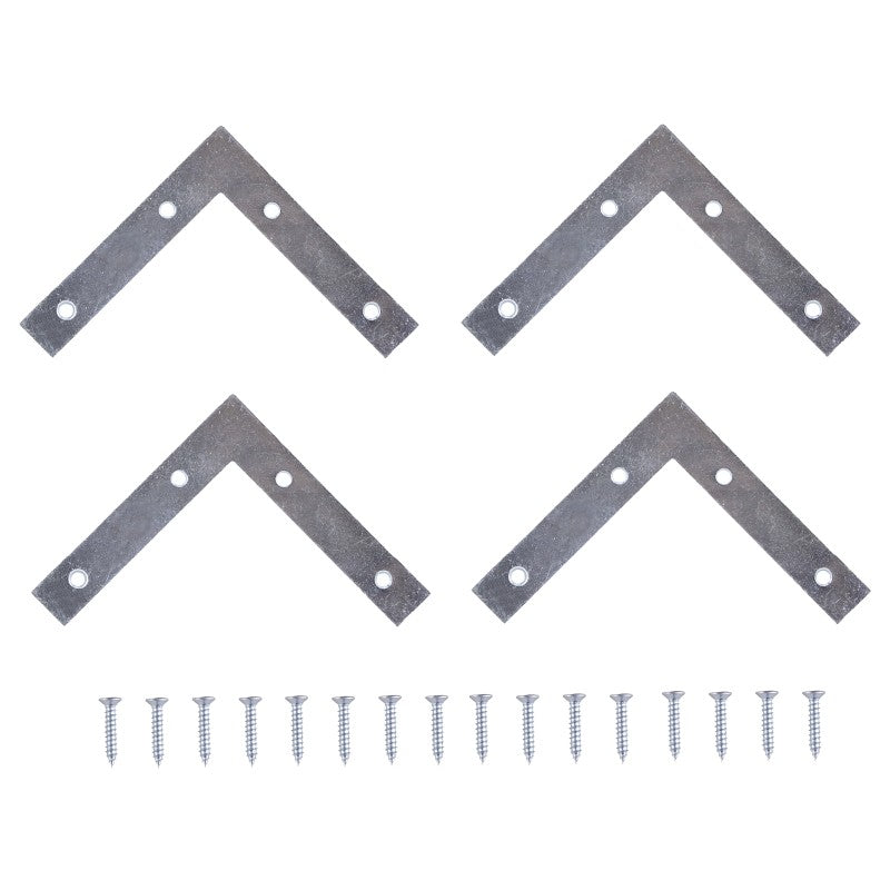 ProSource FC-Z05-C4PS Corner Brace, 5 in L, 5 in W, 7/8 in H, Steel, Zinc-Plated, 1.8 mm Thick Material