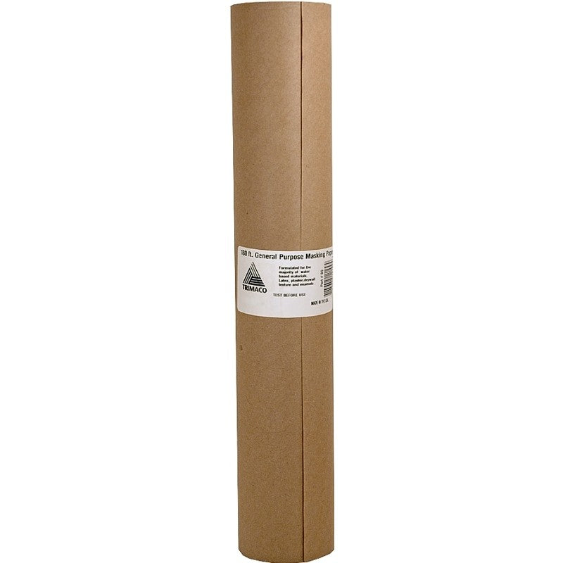 Trimaco EasyMask 12915 Trim Masking Paper, 180 ft L, 15 in W, Brown