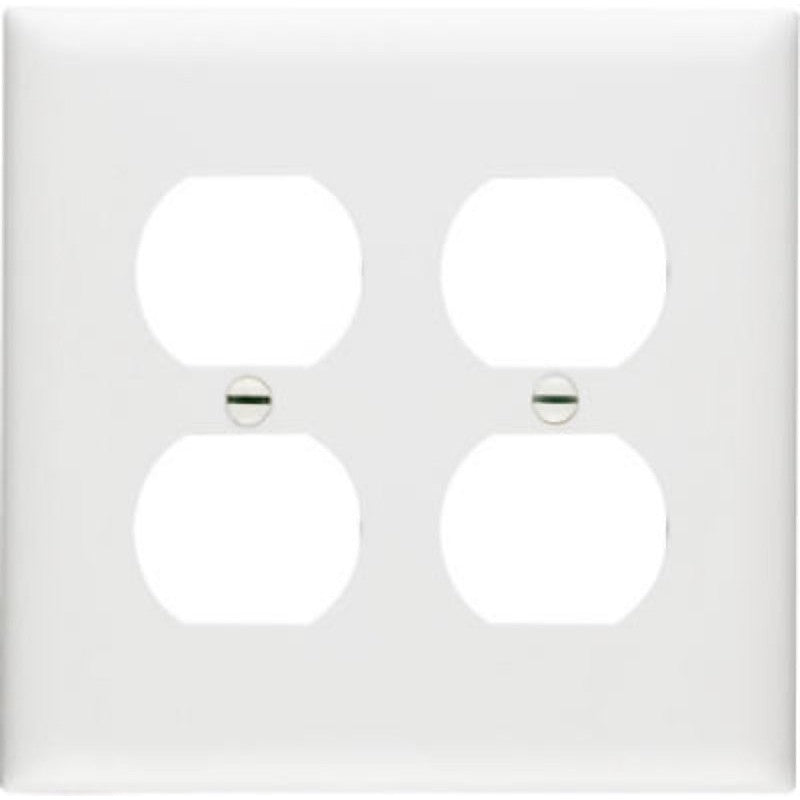 Legrand TradeMaster TP82WCC30 Wallplate, 4-11/16 in L, 4-3/4 in W, Standard, 2 -Gang, Nylon, White, Matte