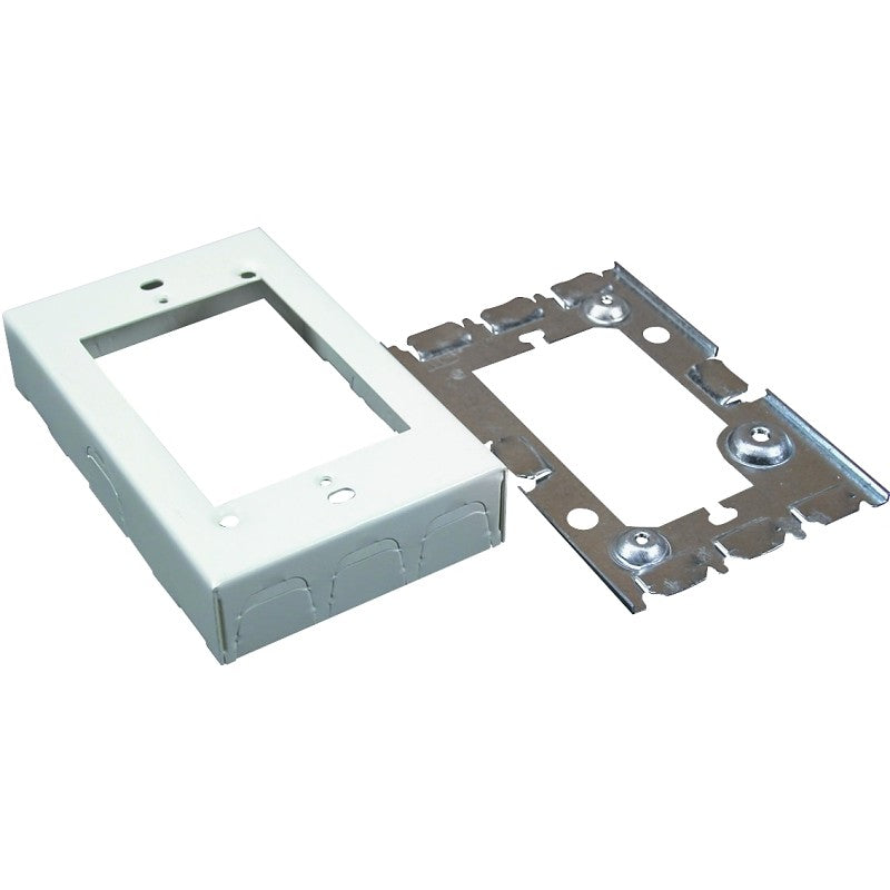 Wiremold B5 Starter Box, 1 -Gang, Metal, Ivory, Wall Mounting