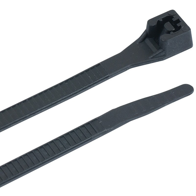 Gardner Bender 46-310UVBM Cable Tie, 0.27 in Max Bundle Dia, Double-Lock Locking, 6/6 Nylon, Black, 11 in L, 1000/PK