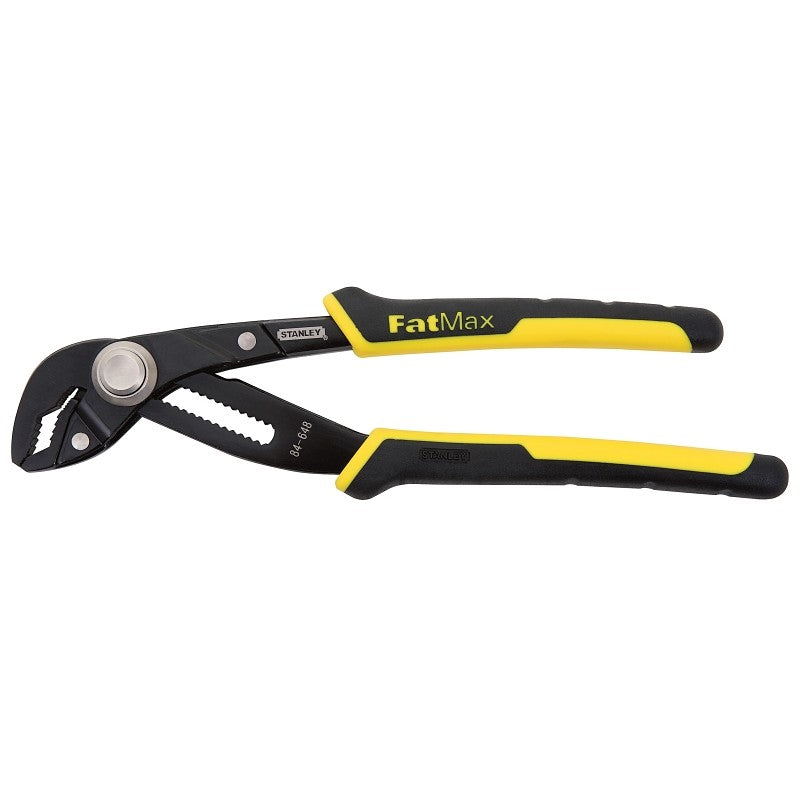 STANLEY Push-Lock Series 84-648 Groove Joint Plier, 10-5/16 in OAL, Black/Yellow Handle, Comfort-Grip Handle