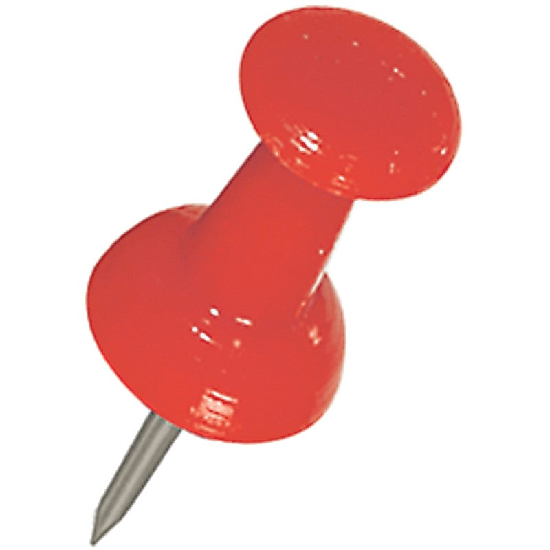 Hillman 122642 Push Pin, 5 in L, Plastic, Red (Pack of 6)