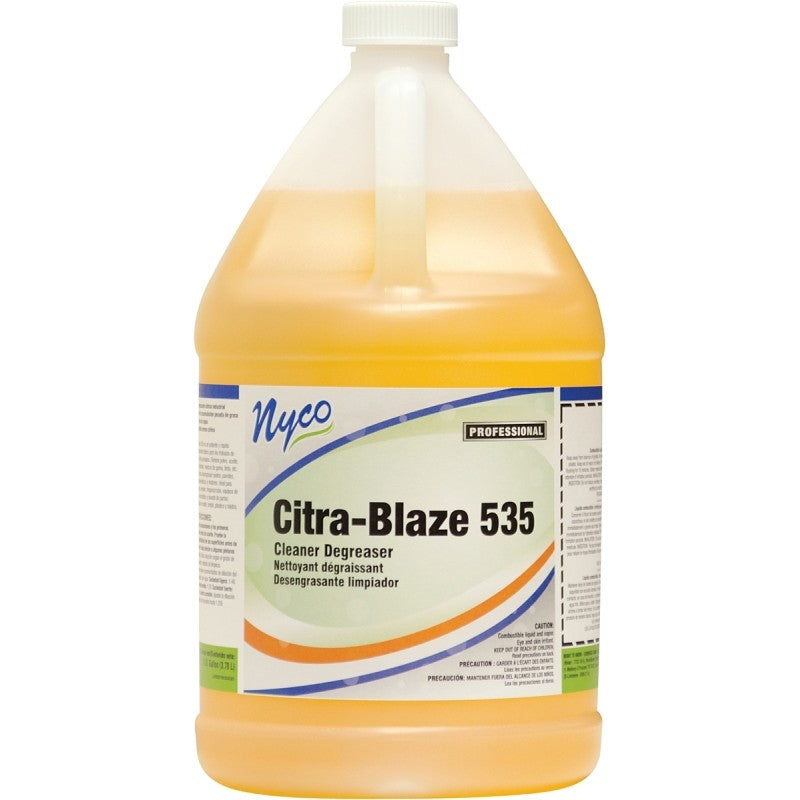nyco NL535-G4 Cleaner and Degreaser, 128 oz, Liquid, Citrus, Orange (Pack of 4)