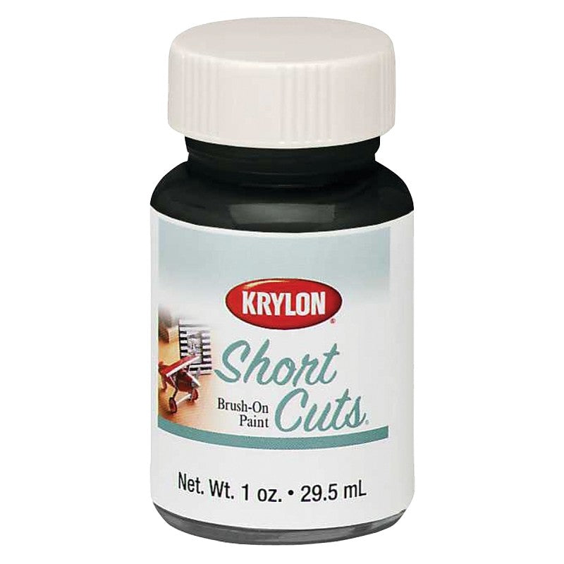 Krylon KSCB026 Craft Enamel Paint, High-Gloss, Black, 1 oz, Bottle (Pack of 6)