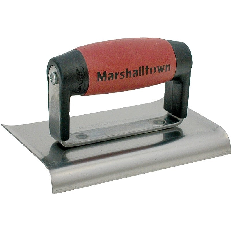 Marshalltown DuraSoft Series 156D Hand Edger, 6 in L Blade, 4 in W Blade, HCS Blade, 1/2 in Lip, 3/8 in Lip Radius