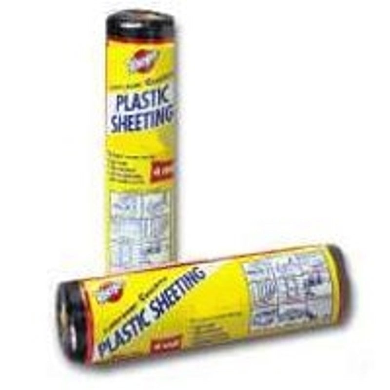 Warp's 4CH350B Poly Film, 50 ft L, 3 ft W, Black (Pack of 6)