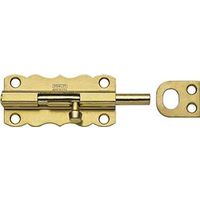 Decorative Barrel Bolt 3 Inch Brass Tone