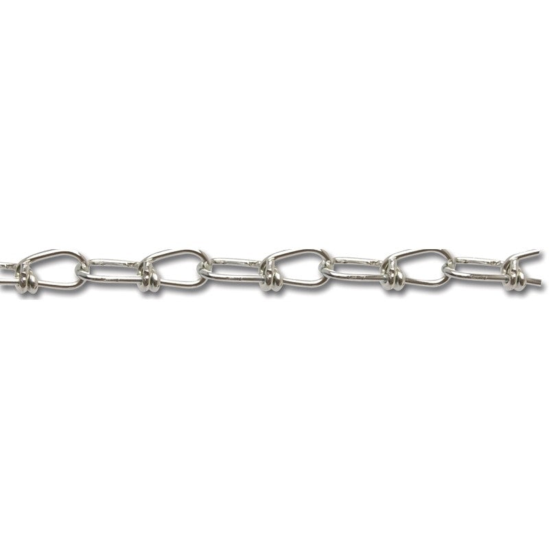 Campbell 076-2024N Double Loop Chain, #2/0, 250 ft L, 255 lb Working Load, Carbon Steel, Zinc