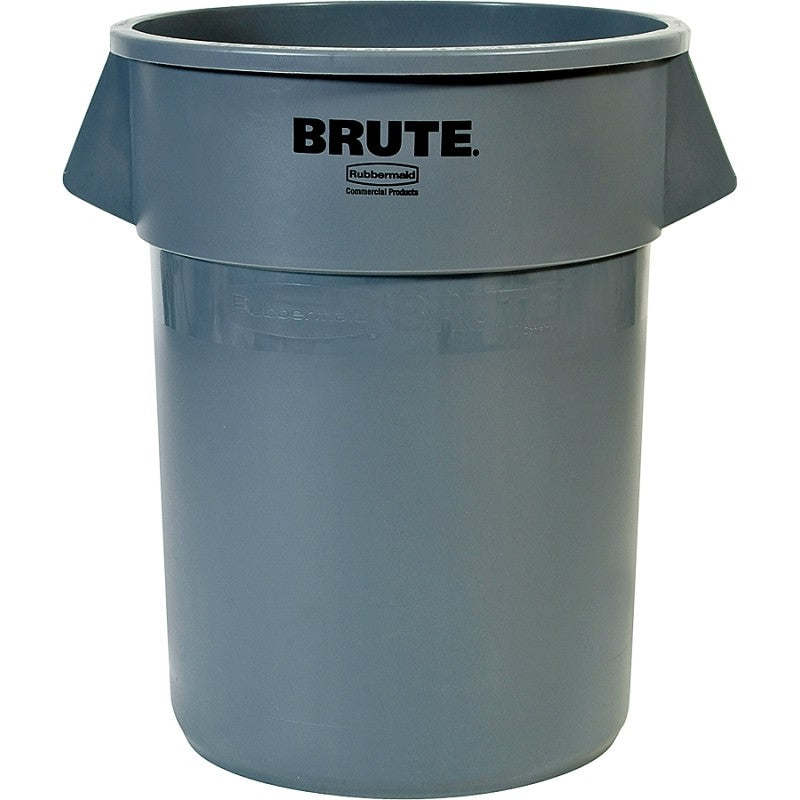 Rubbermaid 265500GRAY Trash Container, 55 gal Capacity, Linear Low-Density Polyethylene, Gray