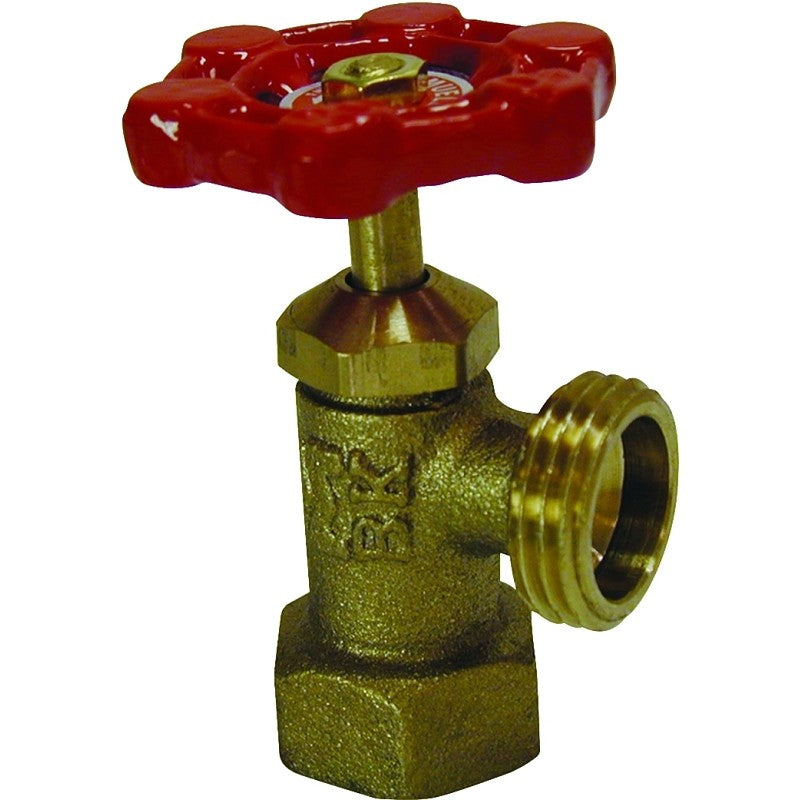 B & K ProLine Series 102-104 Boiler Drain Valve, 3/4 in Connection, FPT x Hose, 125 psi Pressure, Brass Body