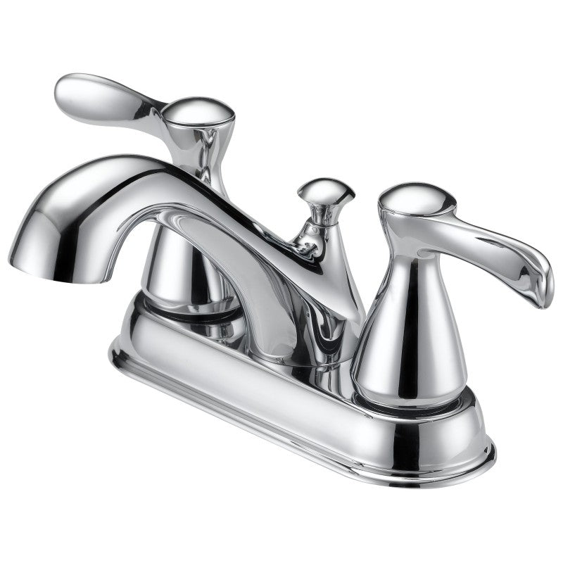 Boston Harbor F51B0010CP Lavatory Faucet, 1.2 gpm, 2-Handle, 3-Faucet Hole, Metal/Plastic, Chrome Plated