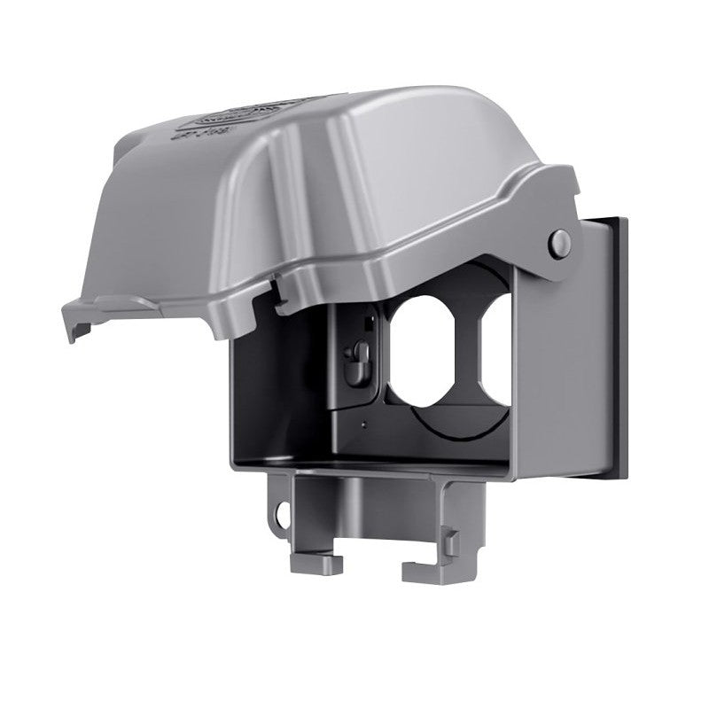 TayMac EXTRA DUTY Series MX3300 Electrical Box Cover, 3-1/2 in L, 5.12 in W, 1-Gang, Aluminum/Metal, Gray