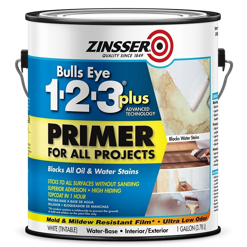 Zinsser 249937 Primer, White, 1 gal, Can (Pack of 2)