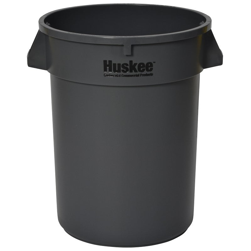 Continental Commercial 3200GY Trash Receptacle, 32 gal, Plastic, Gray