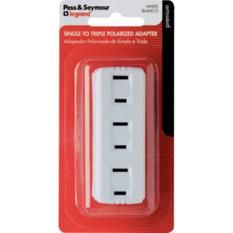 Legrand 63WBPCC5 Plug In Adapter, 2-Pole, 15 A, 125 V, White