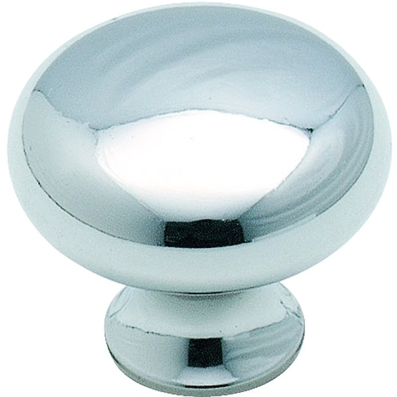 Amerock BP85326 Cabinet Knob, 1 in Projection, Traditional, 1-3/16 in, Zinc, Polished Chrome
