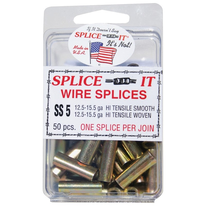 New Farm SS5 Wire Splice, For: 12.5 to 15.5 ga Hi-Ten Smooth, Woven Fence