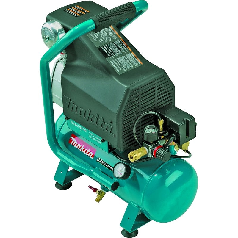 Makita Big Bore MAC700 Portable Electric Air Compressor, Tool Only, 2.6 gal Tank, 2 hp, 120 V, 130 psi Pressure