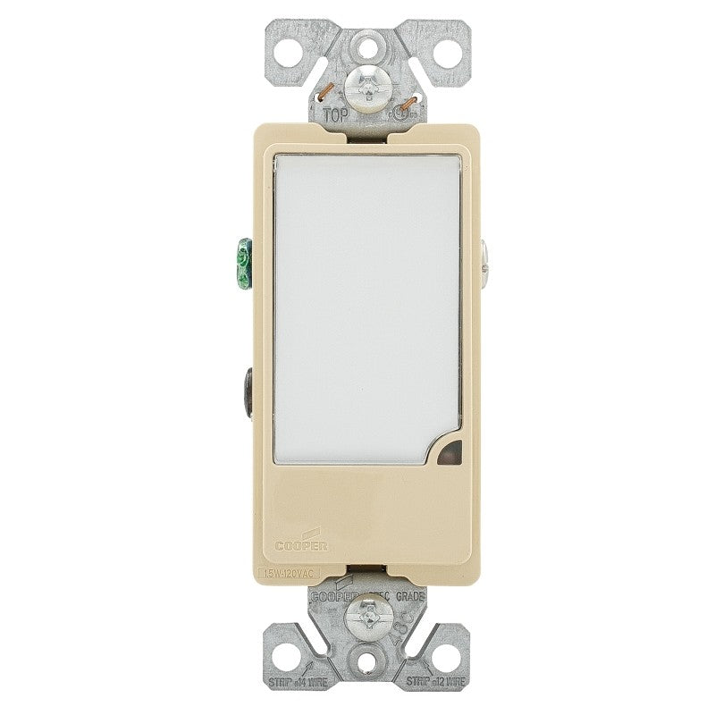 Eaton Cooper Wiring Patrol Series 7737LA-BOX Night Light, 1.3 in W x 1 in D x 3.81 in H Dimensions, 15 A, 120 V, 1 W