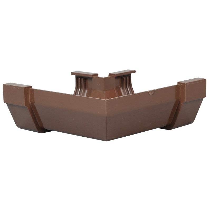 Amerimax T1503 Contemporary Miter, 5 in Gutter, Vinyl, Brown