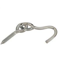 Pivot Rope Hook 6 Inch With Lag Eye Zinc Plated Steel