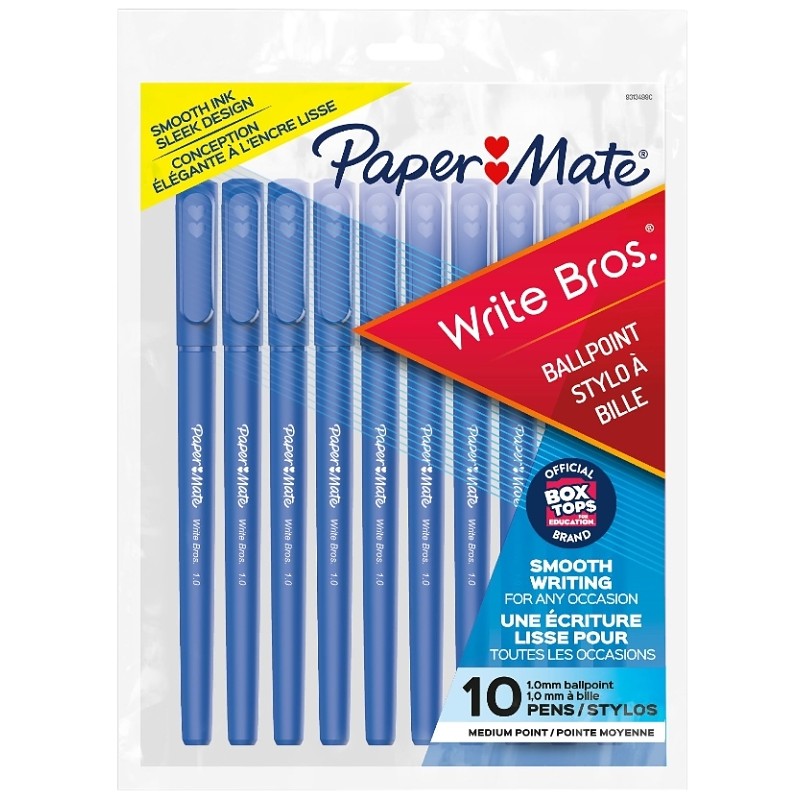 Paper Mate 93134 Stick Pen, Classic, Medium Point Tip, Blue Ink