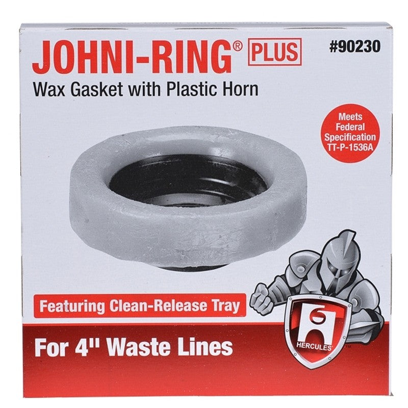 Hercules 90230 Wax Ring, Polyethylene, Brown, For: 4 in Waste Line Closet Toilet Bowls